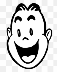 Free Laughing Laugh Vectors - Laughing Face Clipart Black And White Emoji,Goat Emoji