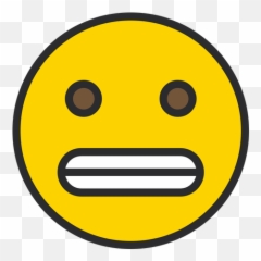 Grimacing Face Emoji Icon Of Colored Outline Style - Smiley