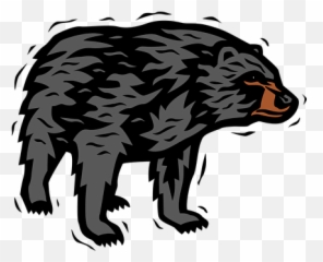 Black Bear Illustrations - Angry Cartoon Png Emoji