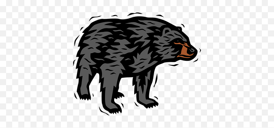 Black Bear Bear Illustrations - Angry Cartoon Bear Png Emoji,Black Bear Emoji