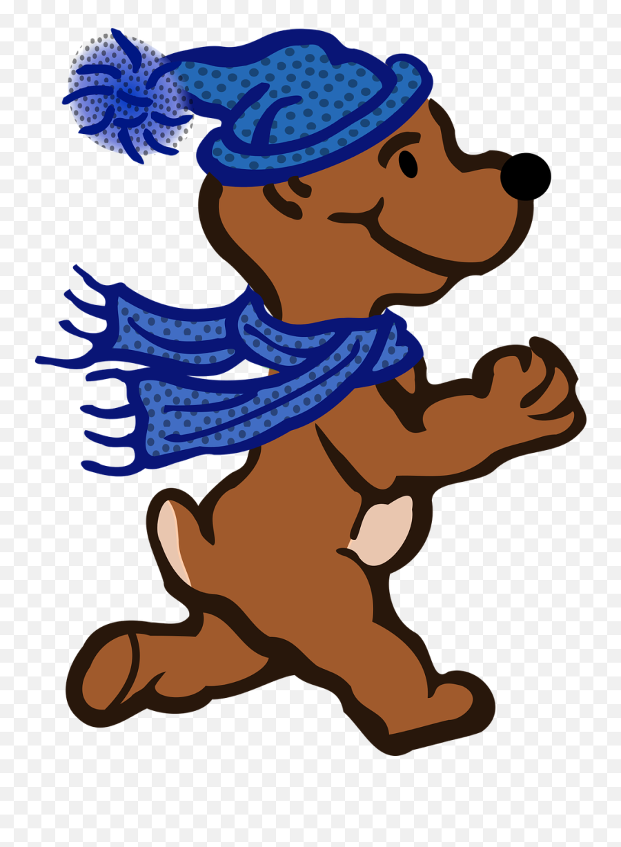 Active Animal Anthropomorphized Animals - Running Bear Clipart Png Emoji,Dancing Bear Emoji
