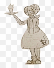 Waitress - Sketch Emoji,Waitress Emoji