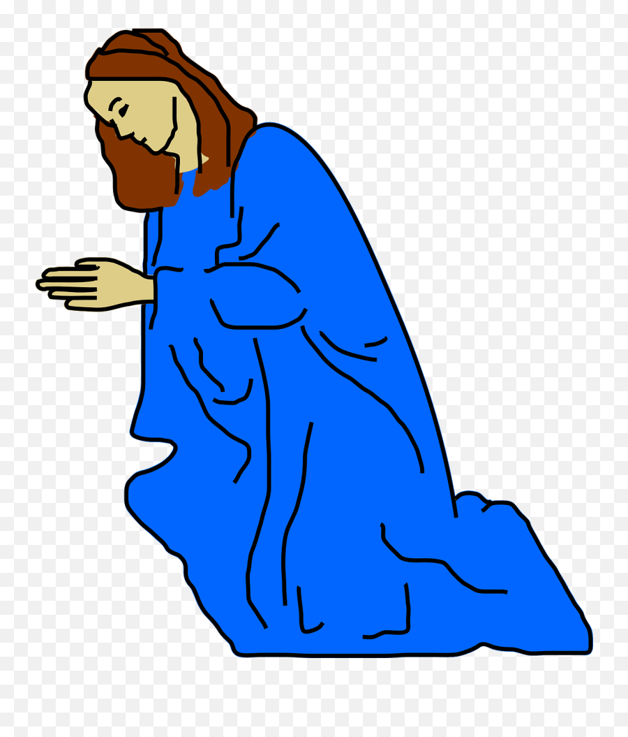 Woman Praying Worshipping Female Lady - Mary Praying Clip Art Emoji,Praising God Emoji