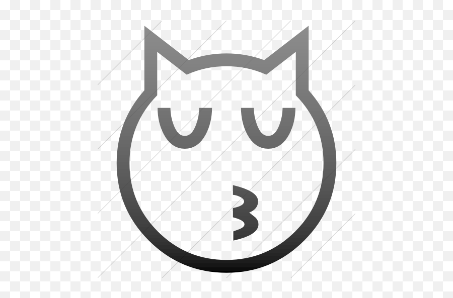 Simple Black Gradient Classic Emoticons - Emoji Domain,Eyes Closed Emoticon