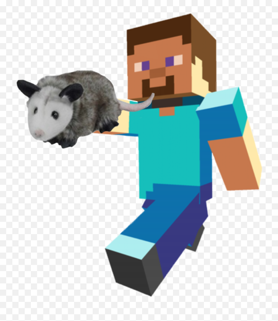 Minecraft Minecraftsteve Possum Opossum - Minecraft Steve Png Transparent Emoji,Possum Emoji