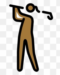 Woman Golfing Emoji Clipart - Golf,Golf Emoji