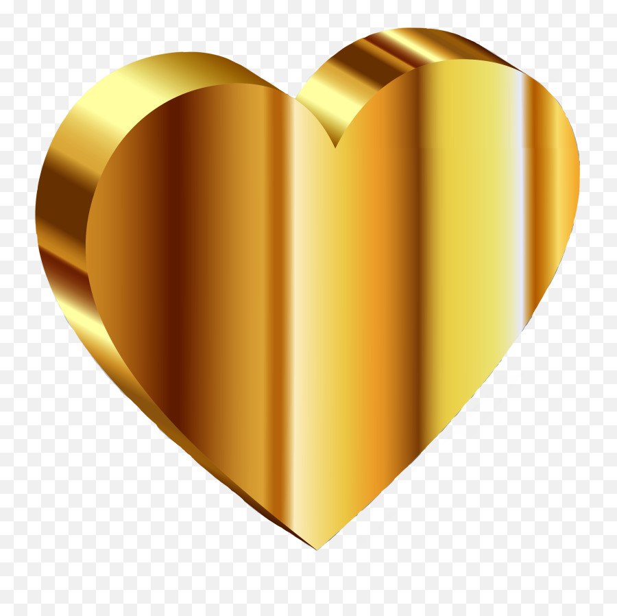 Golden Gold Goldenheart Goldheart Heart Goldaesthetic - Golden Heart Transparent Image Background Emoji,Golden Heart Emoji