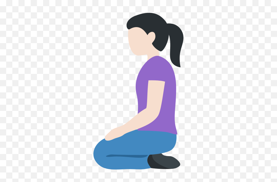 U200d Woman Kneeling Light Skin Tone Emoji - For Women,Light Skin Emoji