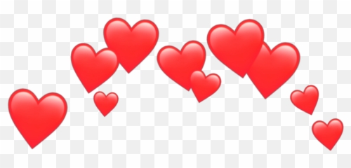 Red Redemoji Red Heart Heart Hearts Emoji Emojis Sticke - Transparent Heart Crown Png,Emoji Hearts