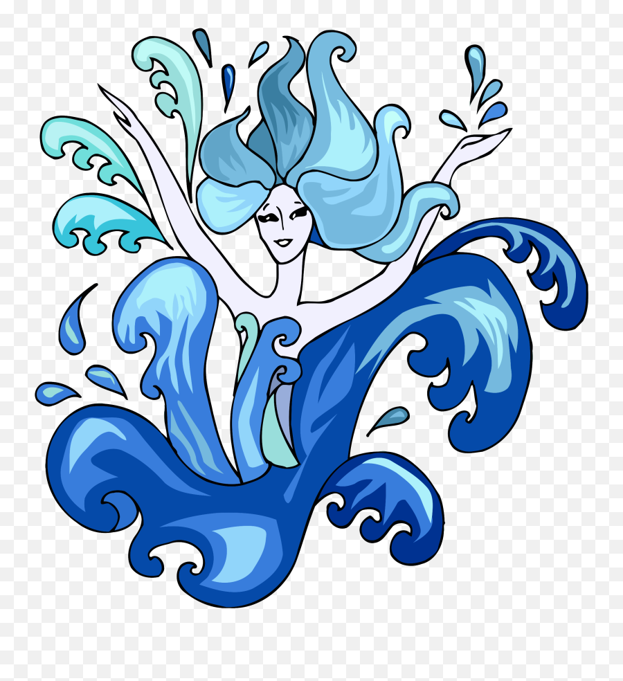 Blue Water Dancer Vector Clipart Image - Water Dance Clipart Emoji,Ghost Emoji