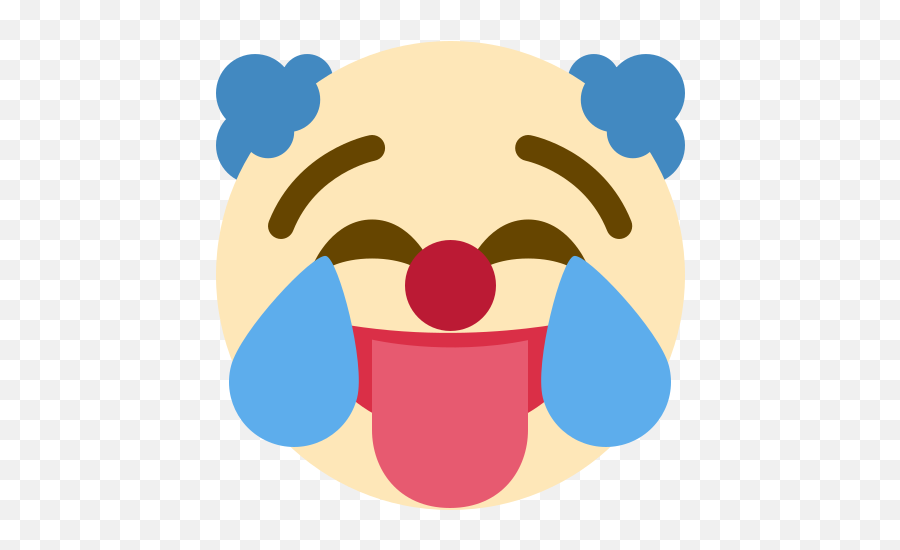 Transparent Clown Emoji,Eyes Closed Tongue Out Emoji