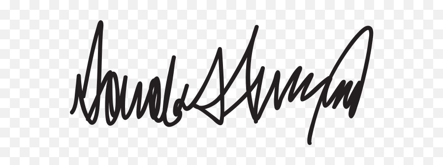 Donald Trump Signature - Donald Trump Signature Transparent Emoji,Emoji Level 108