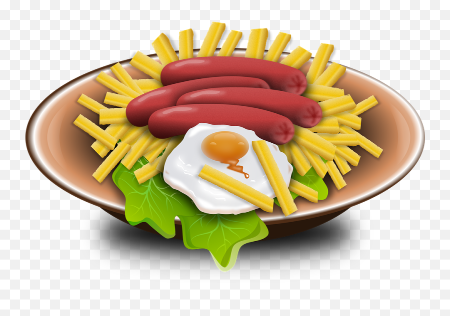 Hot Dog Egg Fried French - Fried Egg Emoji,Chicken Fries Emojis