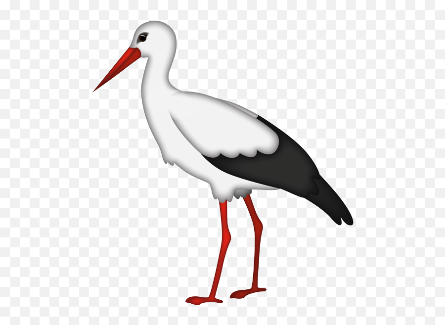 Emoji - White Stork,White Bird Emoji
