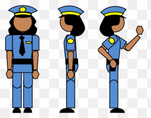 Police Officer Uniform Drawing Clipart - A Cartoon Emoji