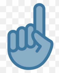 Number One Hand Graphic - Clip Art Emoji