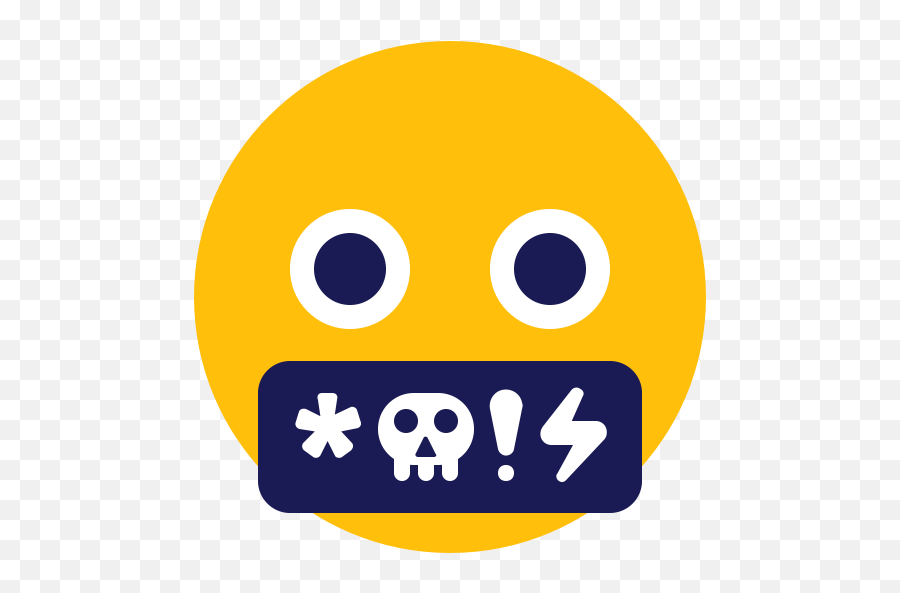 Emoji Swear Vulgar Icon - Circle,Vulgar Emoji