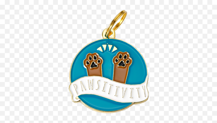 Pet Id Tag - Happy Emoji,Paw Emoji