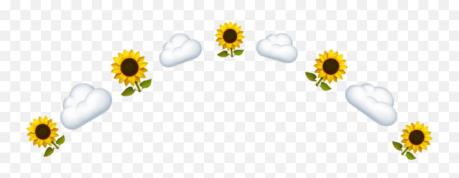 Sunflower Cloud Emoji Crown Vsco - Dot,Cloud Emoji Png