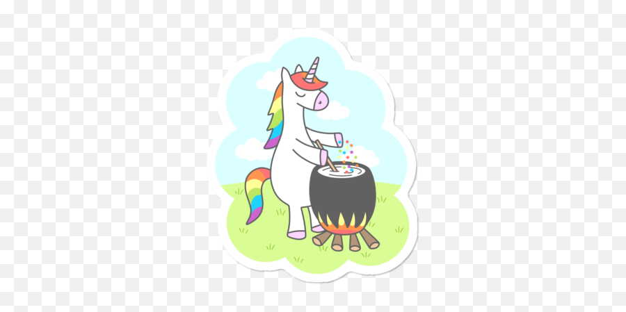 Best Unicorn Stickers Design By Humans - Unicorn Emoji,Unicorn Emoji Cake