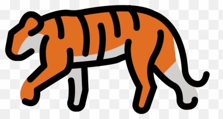 Tiger Emoji Clipart - Animal Figure