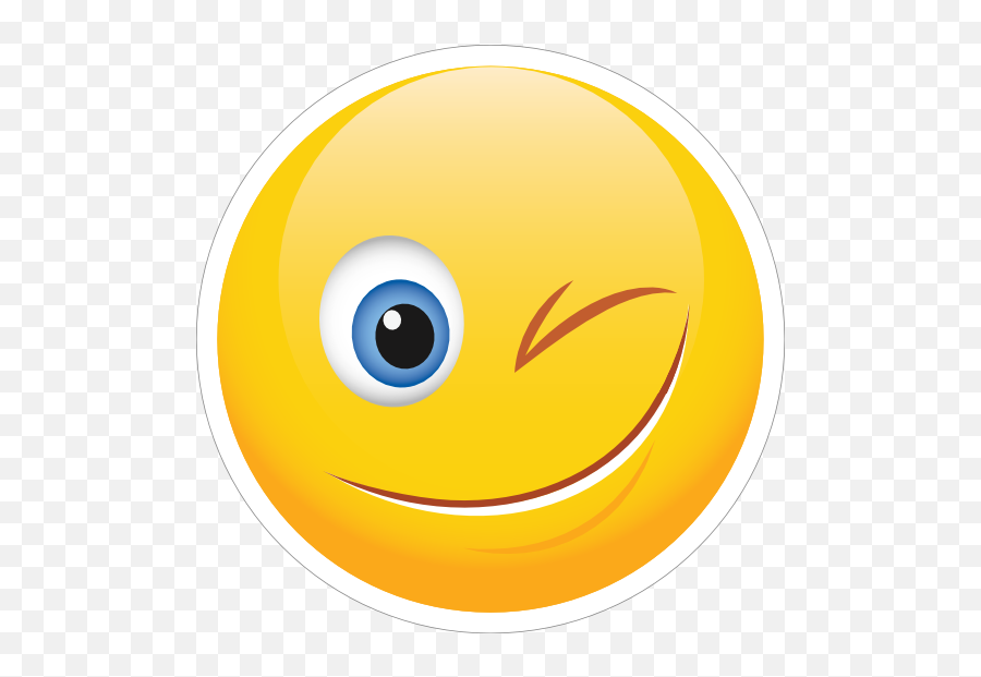 Cute Wink Emoji Sticker - Smiley,Emoji Wink