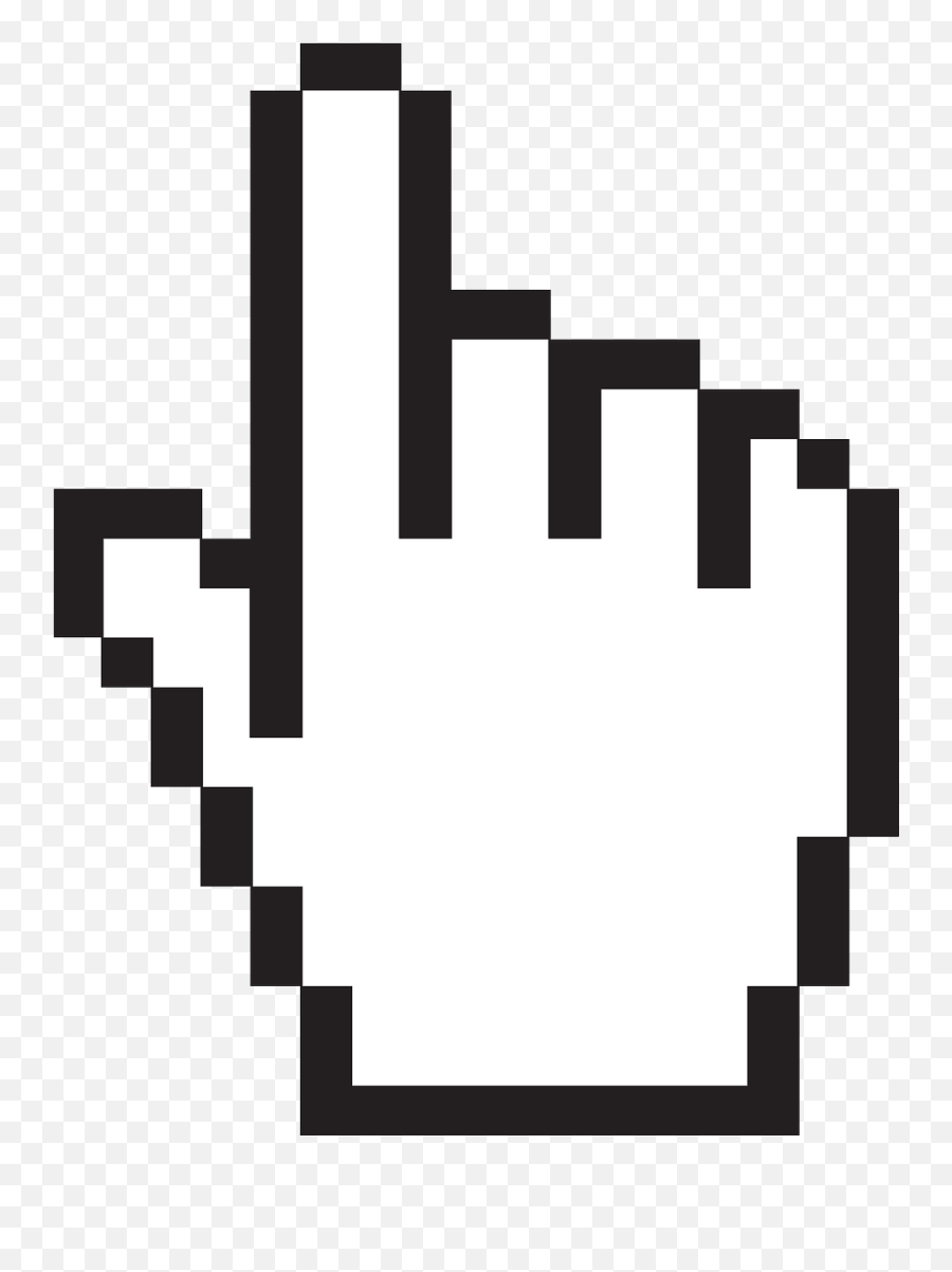 Hand Cursor Vector Finger Pointer - Hand Mouse Cursor Png Emoji,8 Bit Emoji