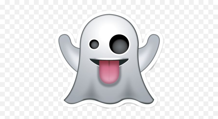 Fantasma Scared Emoticon Emoji Emotions Stiker Mystiker - Transparent Background Halloween Emojis,Emoji Scared