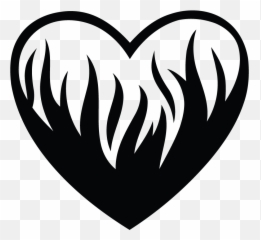 Download Heart Flames Love Webcore Angelcore Goth Gothic - Heart Flames Tattoo Black Emoji,Goth Emoji