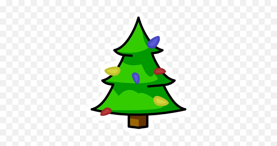Christmas Tree Pin - Christmas Tree Cartoon Png Emoji,Christmas Emojis Png