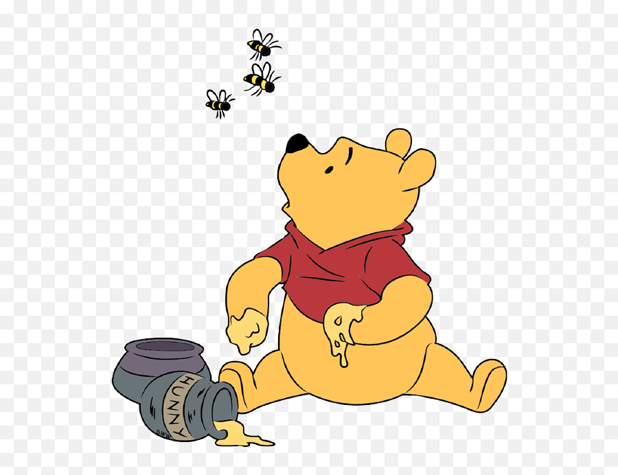 Honey Winnie The Pooh Clipart - Winnie The Pooh With Bees Emoji,Honeypot Emoji