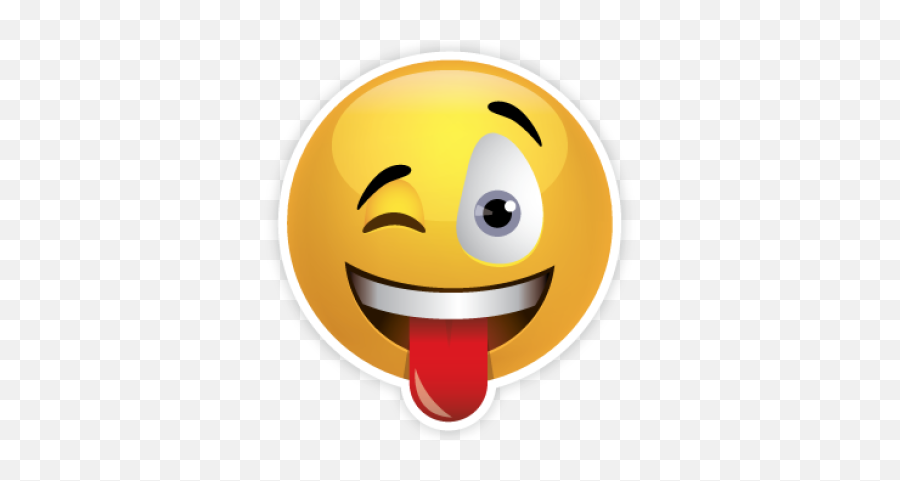 Png Smiley Face With Tongue Stick - Husband Wife Jokes English Emoji,Sticks Tongue Out Emoticon