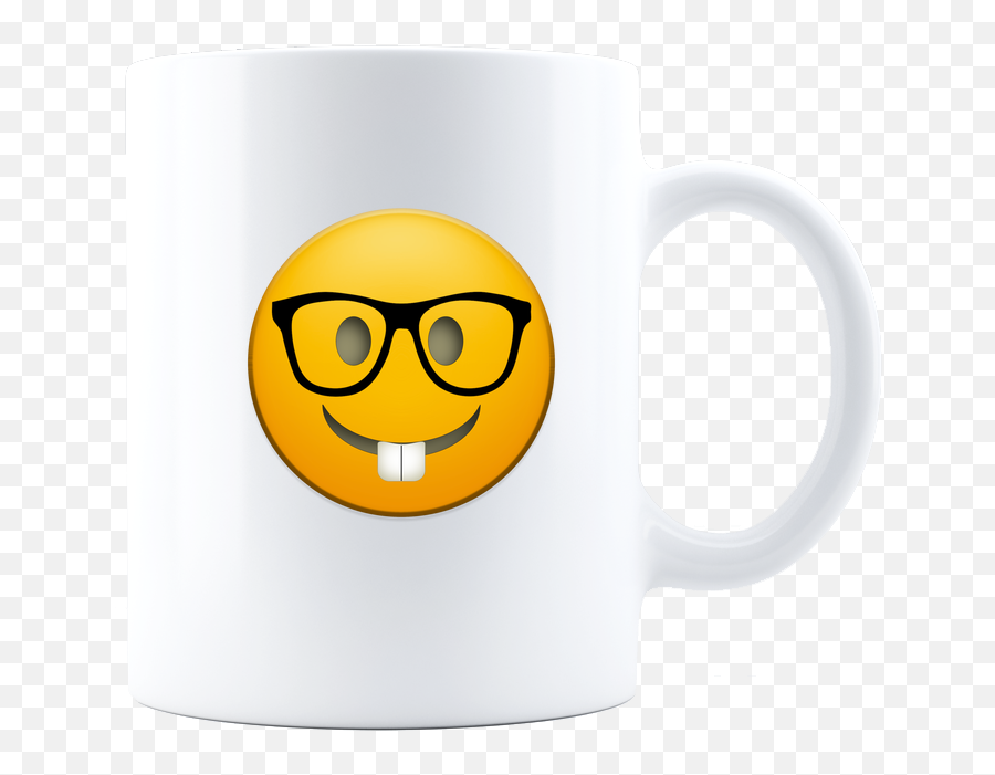 Download Coffee Mug - Happy Face With Glasses Emoji,Coffee Emoji Png