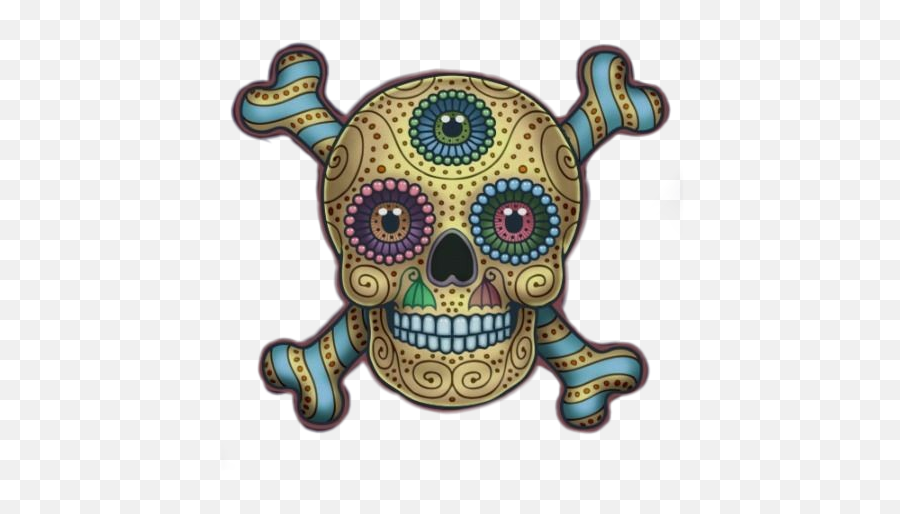 Trending - Jolly Roger Sugar Skull Emoji,Cross Bones Emoji