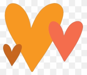 Orange Hearts Sticker For Ios Android Giphy Animated - Gif Transparent Emoji