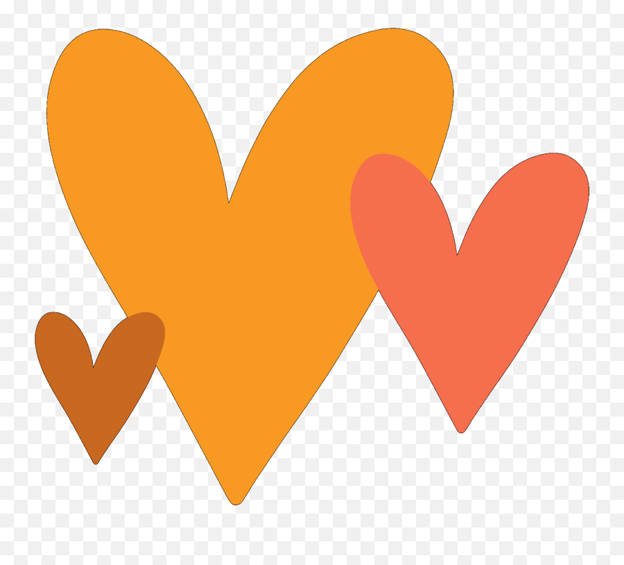 Orange Hearts Sticker For Ios Android Giphy Animated - Orange Heart Gif Transparent Emoji,Android Heart Emoji