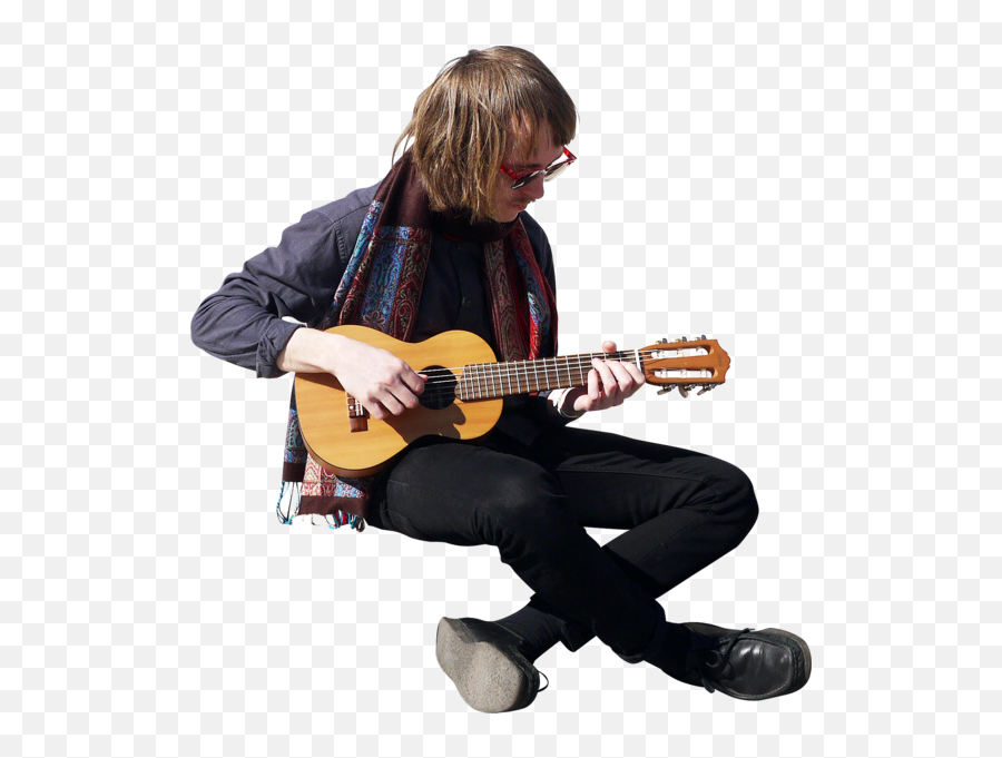 Guitar Guy Sitting Png Official Psds - People Play Guitar Png Emoji,Acoustic Guitar Emoji
