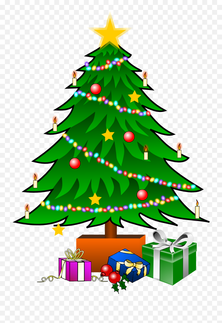 Christmas Tree Clipart Free Download - Christmas Tree With Presents Clipart Emoji,Emoji Christmas Tree