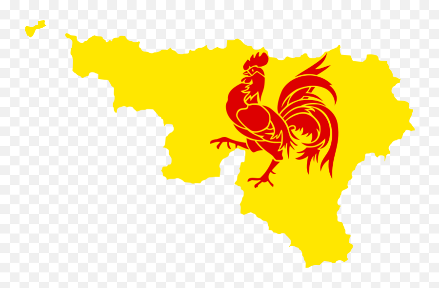 Flag Map Of The Region Of Wallonia - Wallonia Flag Map Emoji,Flag Chicken Emoji