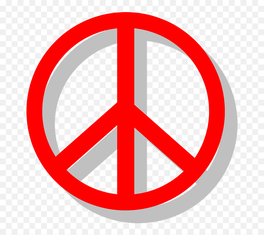Peace Sign Red - Red Peace Sign Png Emoji,Symbols For Emotions