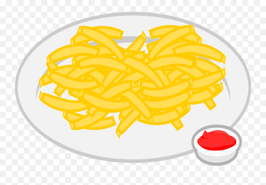 Clipart - French Fries On Plate Clipart Emoji,French Frie Emoji
