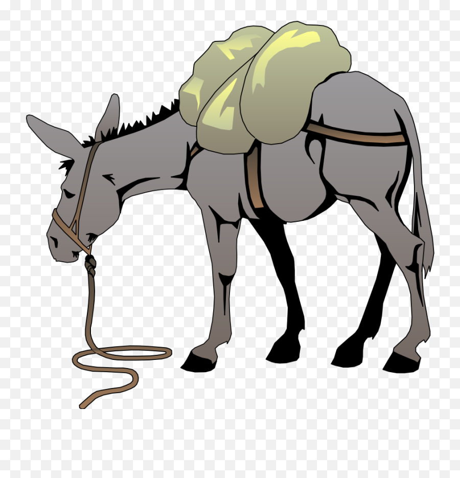 Load Clip Art Vector Clip Art - Donkey Clip Art Emoji,Mule Emoji