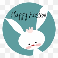 Happy Easter Spring Season Bunny - Clip Art Emoji