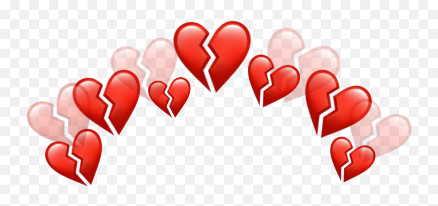 Broken Heart Heart Tumblr Hearts Sticker Emojis Iphonee - Broken Hearts Emojis,Broken Heart Emoji Png