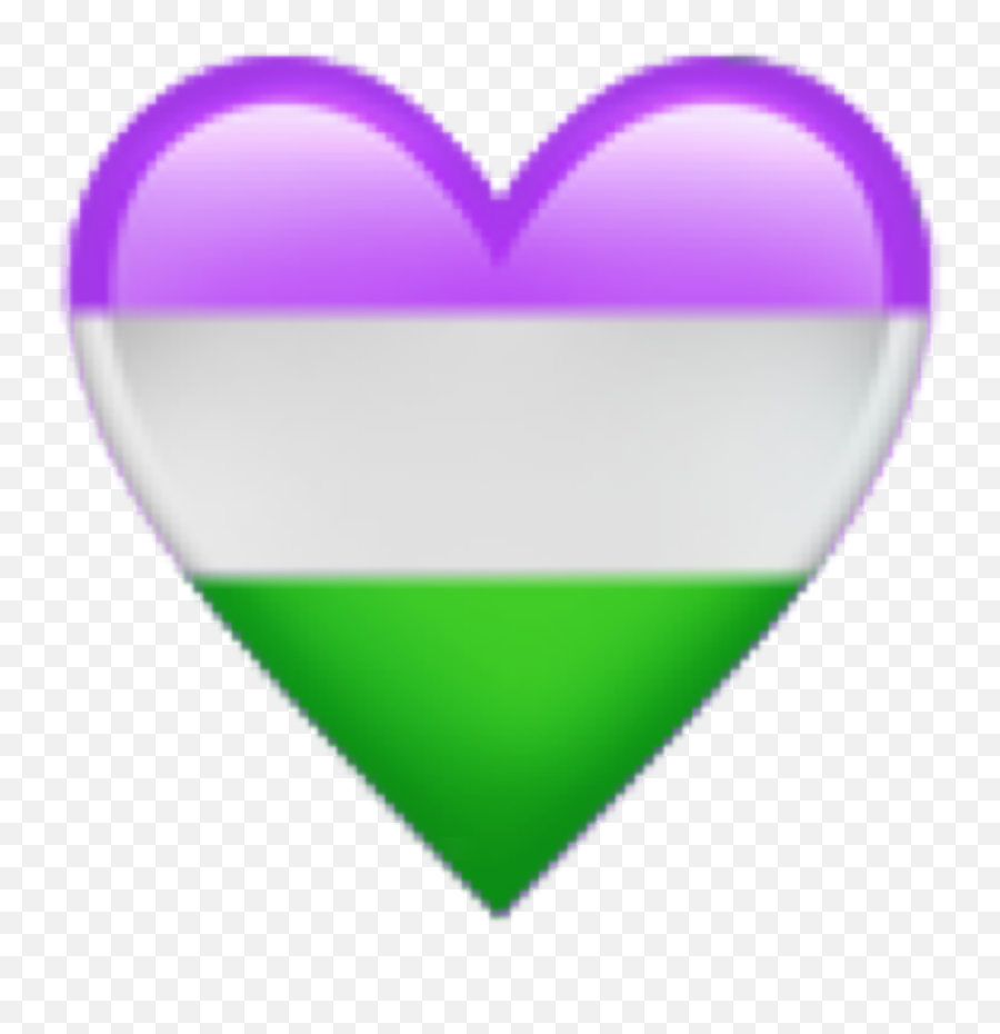 Genderqueer Heart Prideflag Purple - Heart Emoji,Emoji Pride Flag