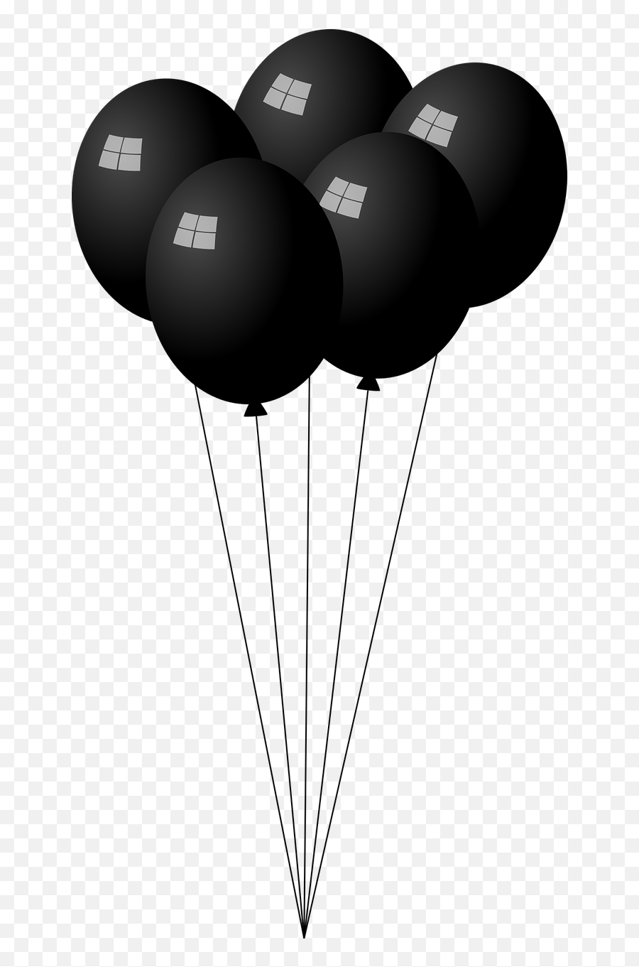 Air Balloons Black Inflatable Party - Transparent Black Balloons Png Emoji,Emoji Party Balloons