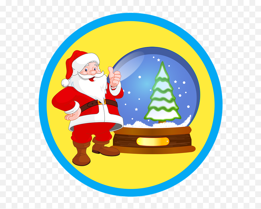 Santa Merry Christmas Ice Globe - Transparent Santa Claus Png Emoji,Merry Xmas Emoji