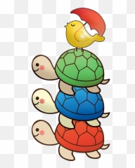 Stacked Turtles Bird - Cartoon Emoji,Turtle Bird Emoji