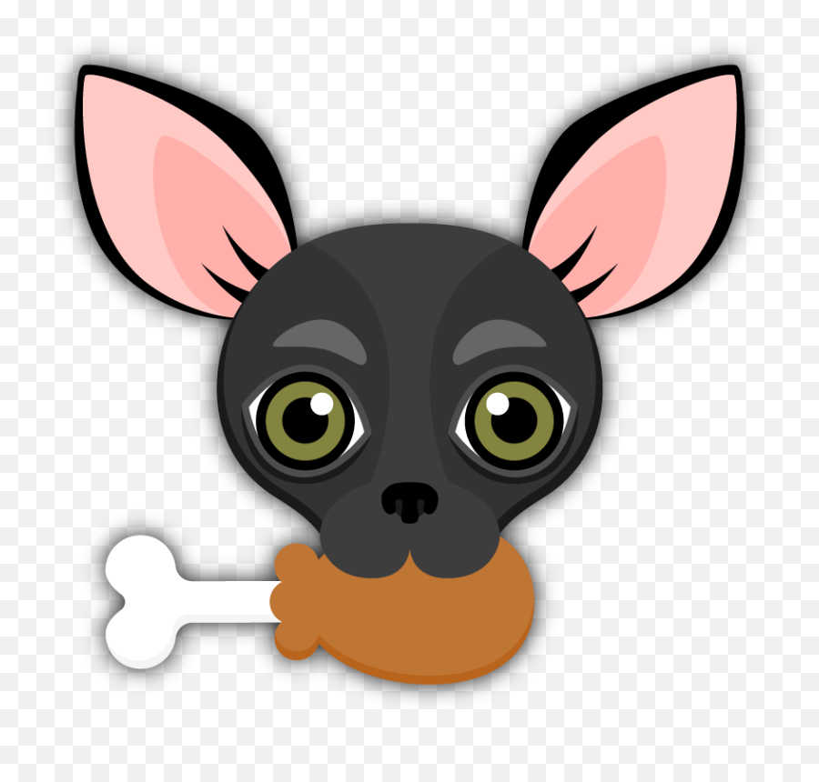Black Chihuahua Emoji Stickers For Imessage Are You A - Emoji Dogs Black,Sausage Emoji