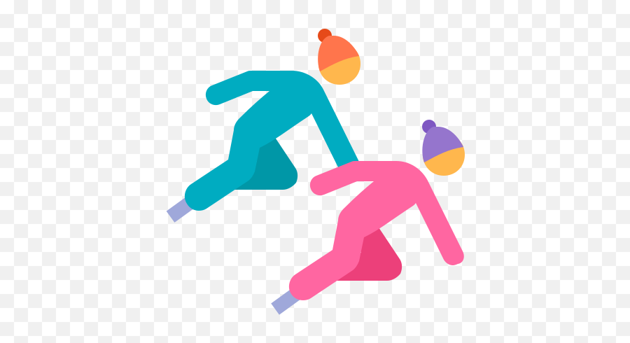 Short Track Speed Skating Icon - Clip Art Emoji,Skate Emoji